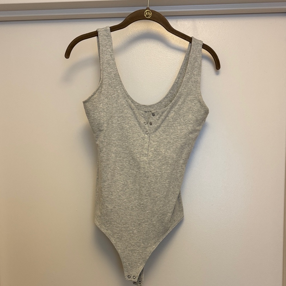 Abercrombie Fitch Cotton Seamless Fabric Tank Bodysuit